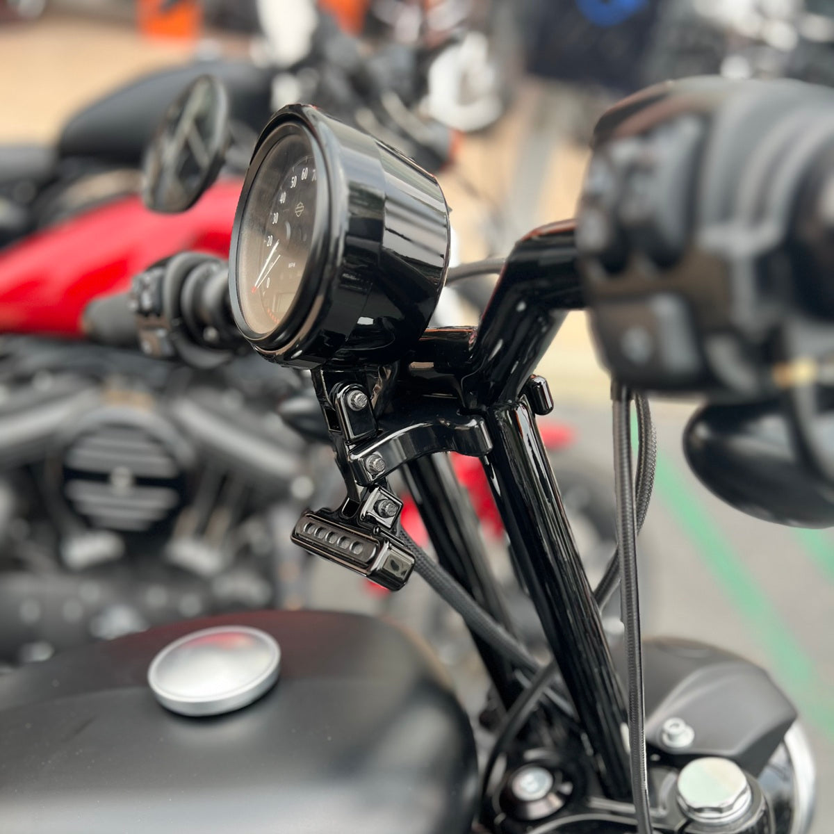 Image of Sporty Gauge Relocation Mount for T-Bars & Risers